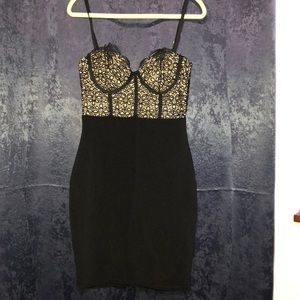 Black crochet dress